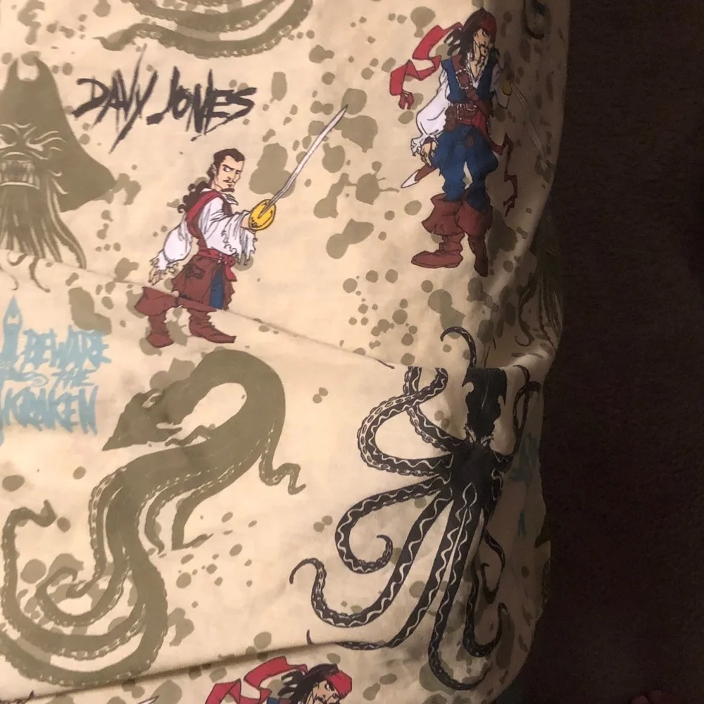 Pirate & Kraken Printed Bedding Sheet - Beige Background